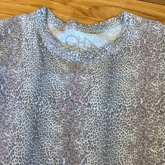 Chaser Girl’s Cheetah Print T-Shirt With Ruffled Sleeves Size 12 - Picture 2 of 8